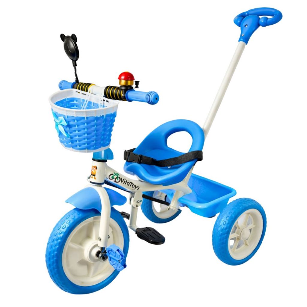 Triciclo com empurrador Vitatoys